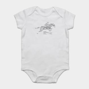 Equestrian Dictionary - Jumping (light) Baby Bodysuit